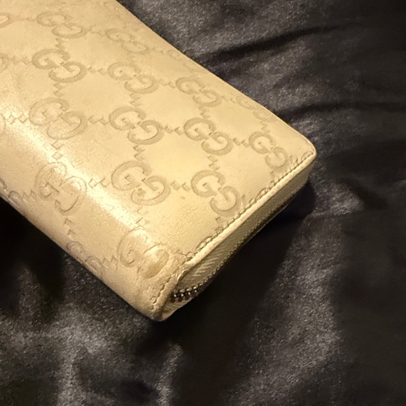Gucci monogram Wallet Leather Beige GG Wallet &Gold Charm Authentic Gucci wallet - Picture 6 of 16